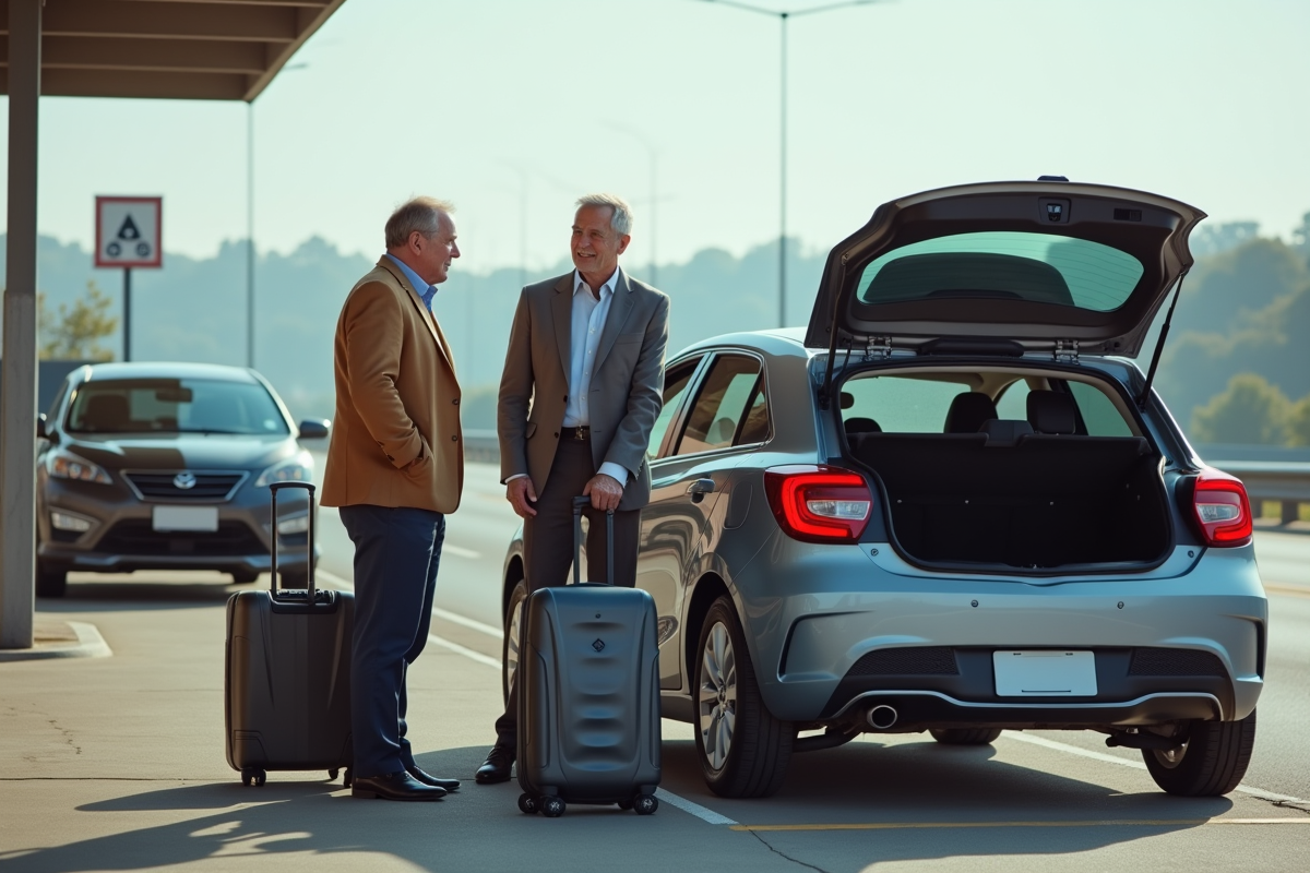 Trois personnes discutant près d