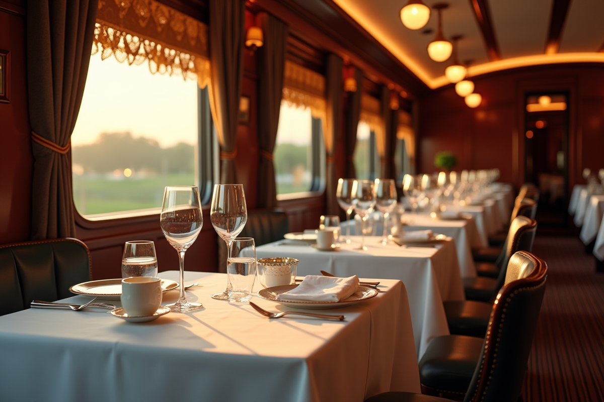 Intérieur du wagon restaurant de l